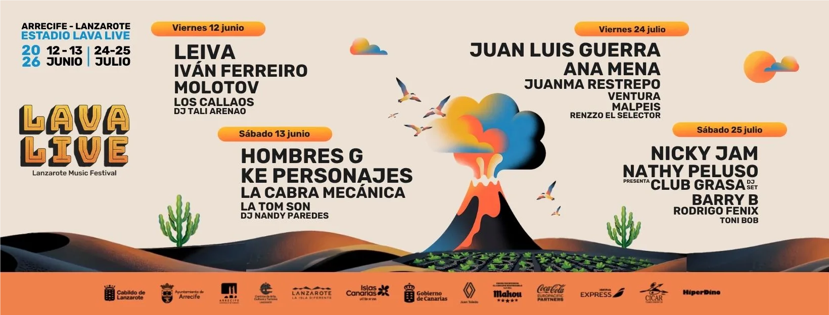 Afiche del Festival Lava Live Fest